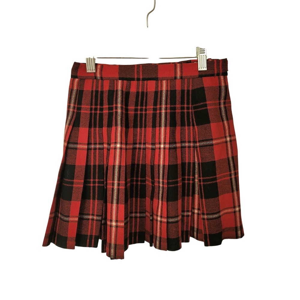 The Scotch House Kids Red Tartan Plaid Wool Kilt Skirt Made in Scotland Size 4Y
